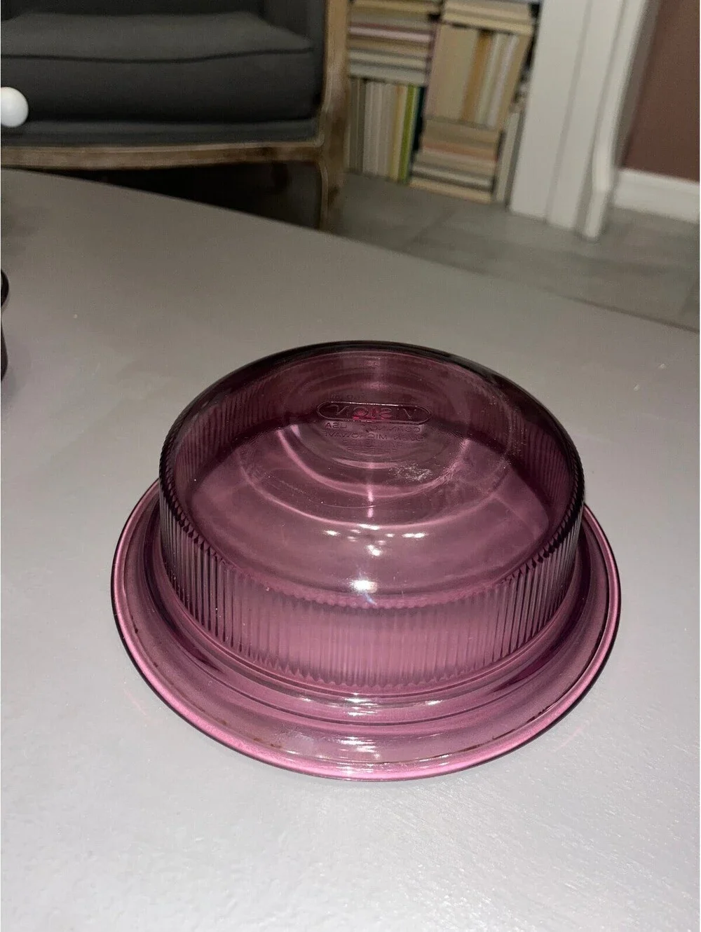 Vintage Corningware Vision Purple Glass Casserole Dish Set with Lid